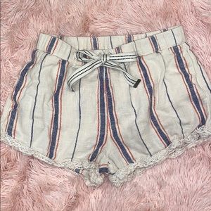 Aerie Red white and blue cotton shorts